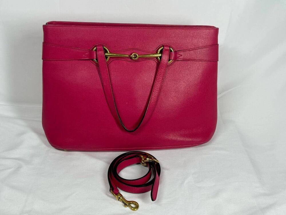 Gucci Textured Calfskin Medium Bright Bit Tote Shocking Pink SPBJDW 337349
